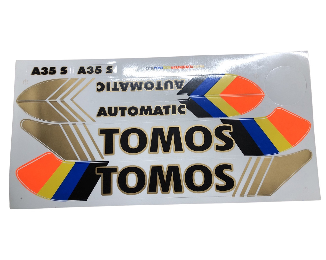 Stickerset Tomos Automatic A35 S kleur sticker.