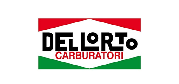 Sticker Dellorto carburateur groot (13cm x 6.5cm)
