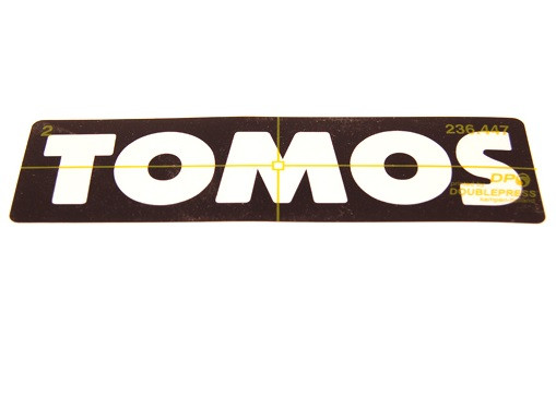 Sticker Tomos woord, origineel Tomos product