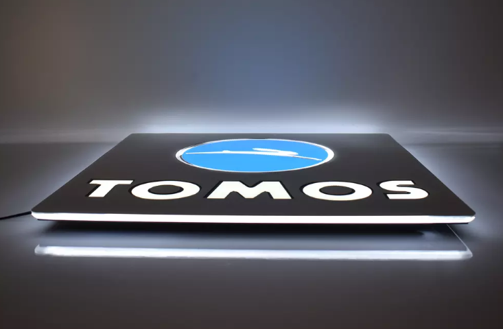 Origineel Tomos LED reclame bord.