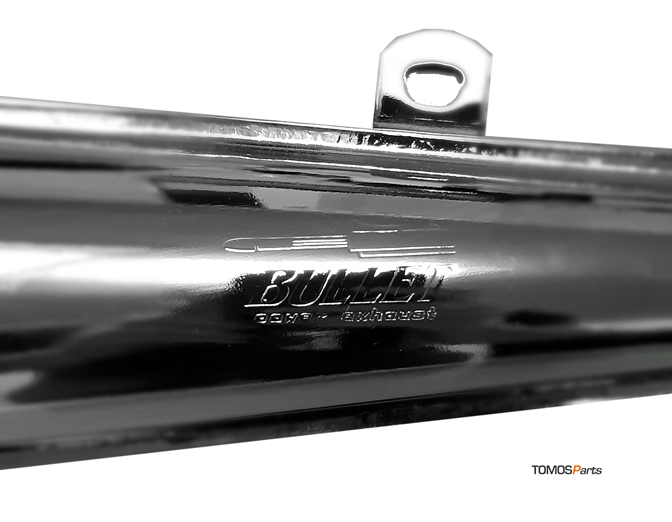 Bullet 28mm uitlaat. Chroom of blank staal Tomos A35 
