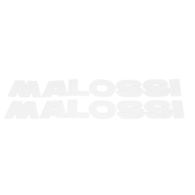 Malossi 27cm x 3,5cm wit 2-delig sticker set