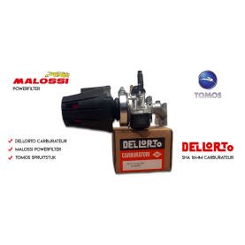 Dellorto SHA 16.16mm carburateur met Malossi powerfilter. Incl. spruitstuk.