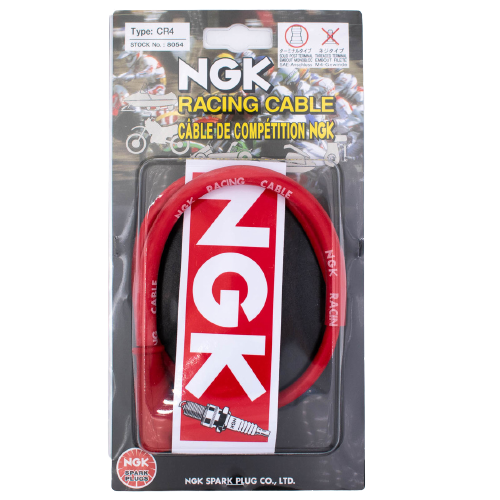 NGK Bougie dop NGK Racing Siliconen kabel CR4 rood. A-kwaliteit