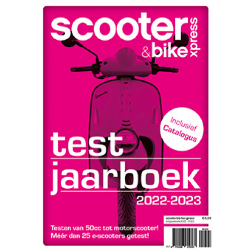 Tijdschrift Scooter&BikeXpress + complete catalogus Test jaarboek 2022 - 2023